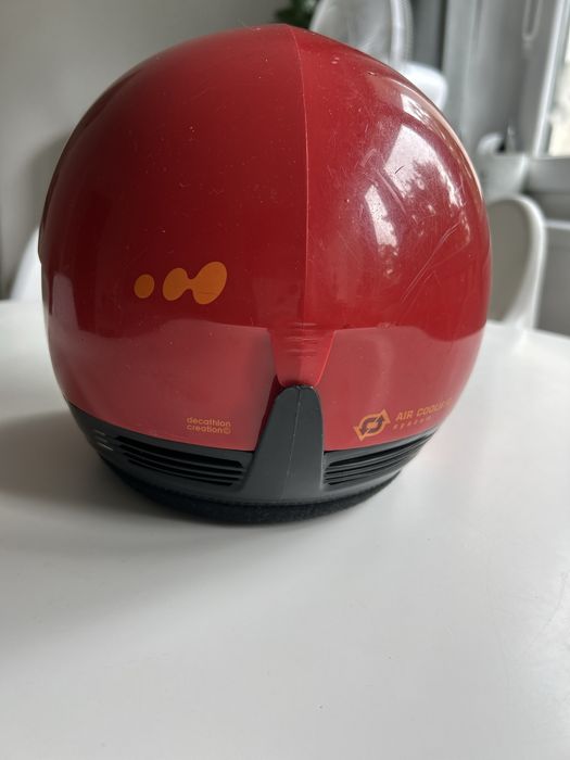 kask czerwony dla dzieci 48- 52 cm S