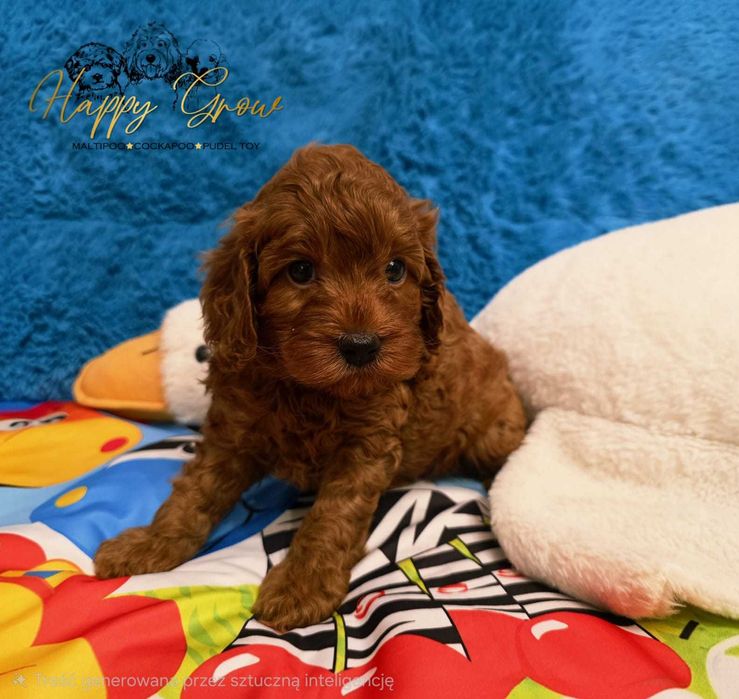 Cockapoo F1b Piesek Red Wafel