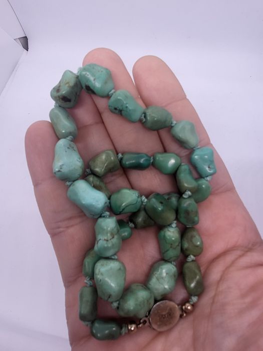 Бусы бирюза серебро старый китай