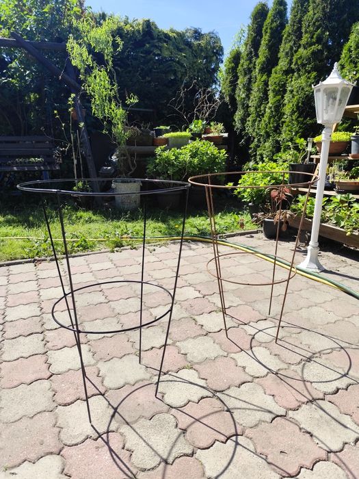 Metalowe Podpory Stojaki do Hortensji Piwonii LOFT Rdza Czarne Solidne