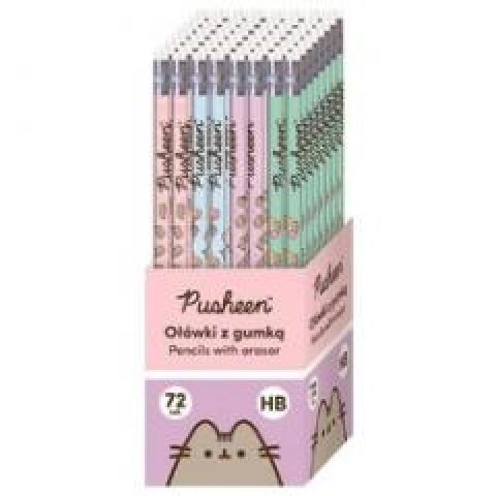 Ołówki z gumką HB Pusheen tuba (72szt) ST-MAJEWSKI ,196x77 mm