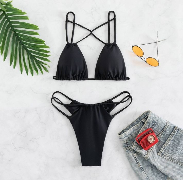 НОВІ! Купальники пуш-ап, чорний, леопард