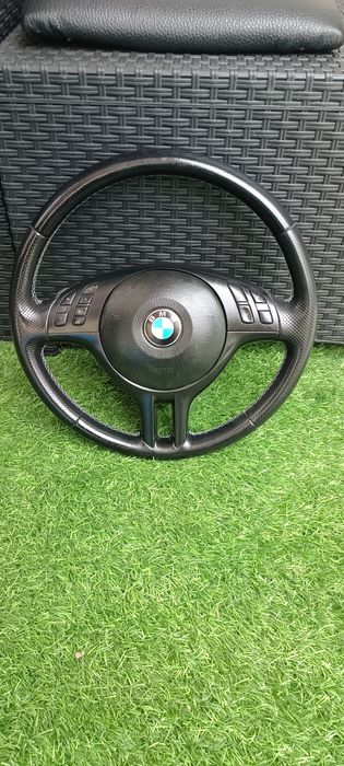 Volante bmw pack Sport E46;E39;E53 pele preta e multifunções impecável