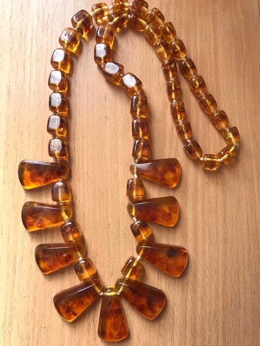 Уникальные бусы-колье из янтаря. 103 грамма.Винтаж.