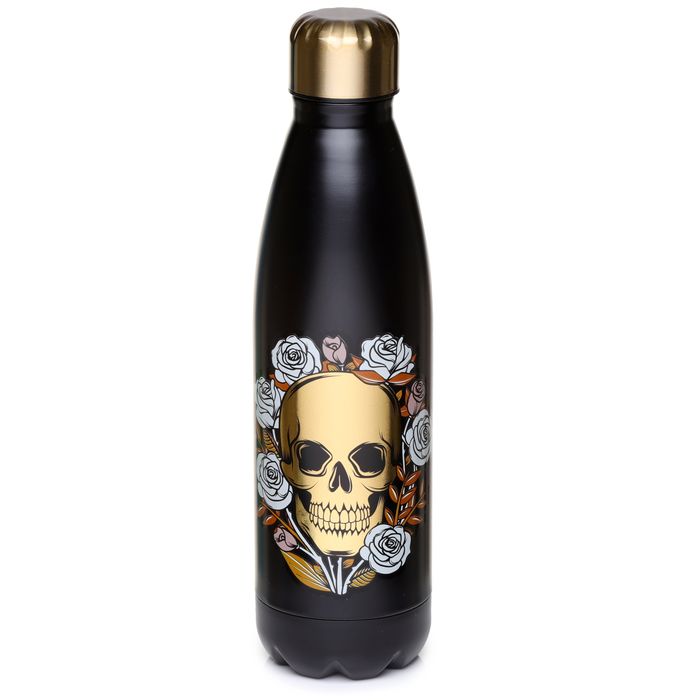 Butelka termiczna ze stali nierdzewnej 500ml -Czaszka i Róże. Puckator. Nowy Produkt