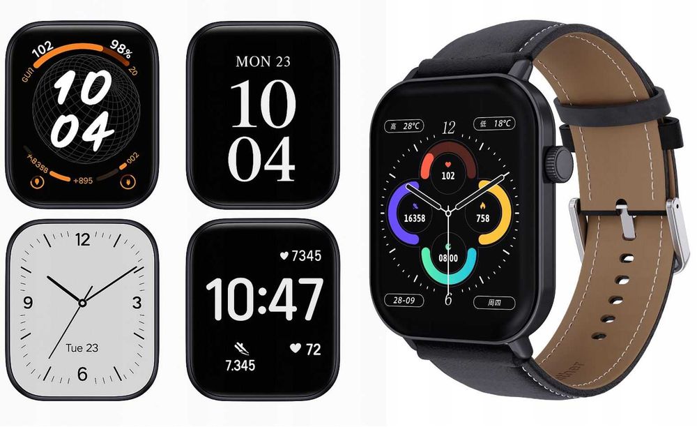 Smartwatch Zegarek PL Menu Wodoodporny Sport Pomiary Rozmowy n PREZENT