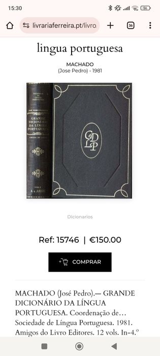Vendo conjunto de dicionários de língua portuguesa