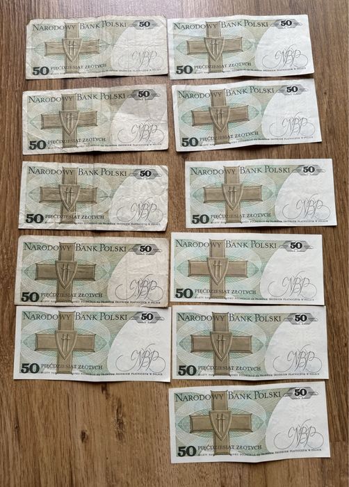 11 szt. Banknot 50 PLN