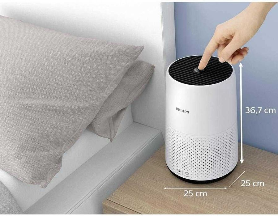 Очищувач повітря Philips Series 800 AC0820/100 видаляє мікроби 49 м²