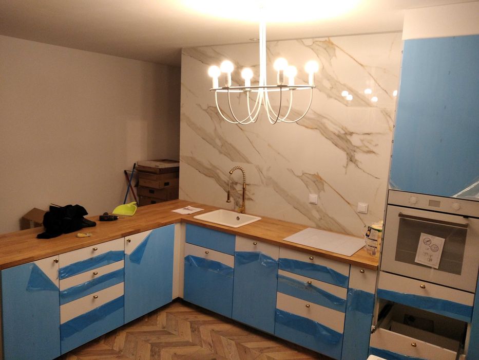 fronty do kuchni - wymiana frontów - fronty lakierowane akrylowe -