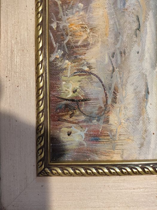 Quadro da natureza a óleo