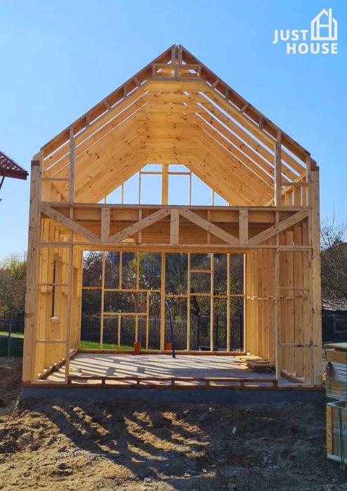 DOM Z PACZKI, domek drewniany 35m2 do samodzielnego montażu PROMOCJA