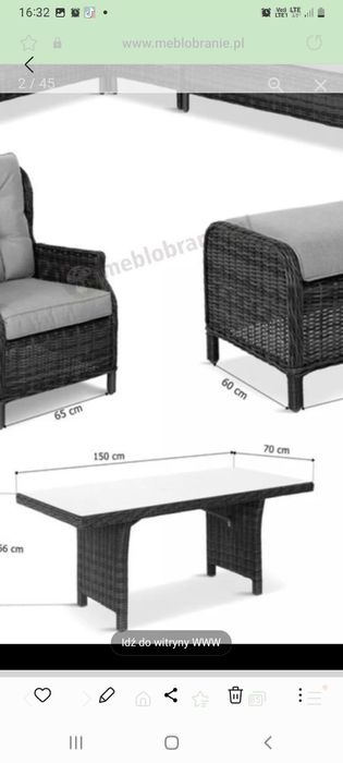 Stoł technorattan polecam