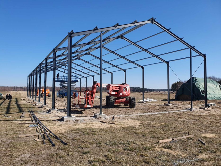 Konstrukcja hali 14x20, Konstrukcja ocynkowana, Hale stalowe, PROMOCJA