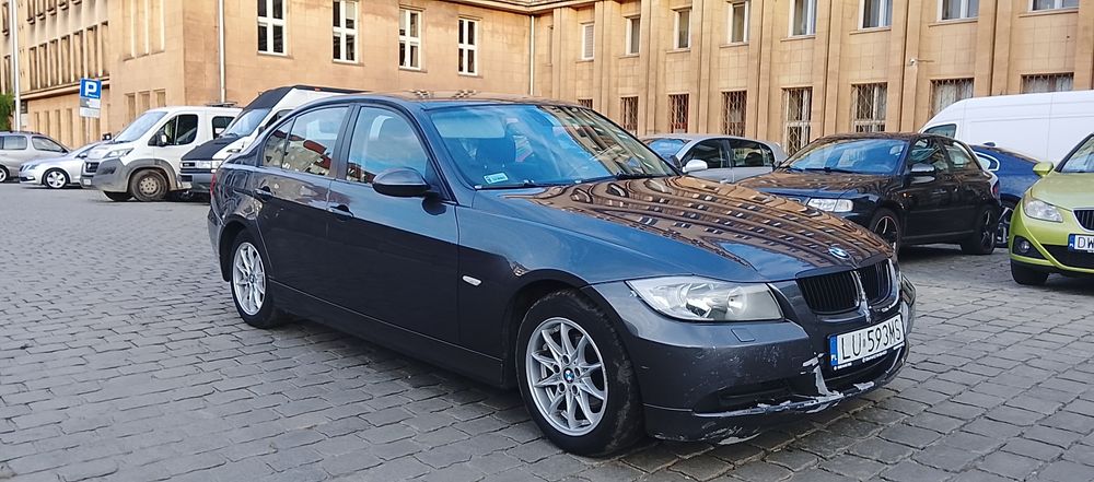 BMW E90 2.0 Benz. Wspoma/Climatronic/Elektryka/ALU/ABS/ DŁUGO OC