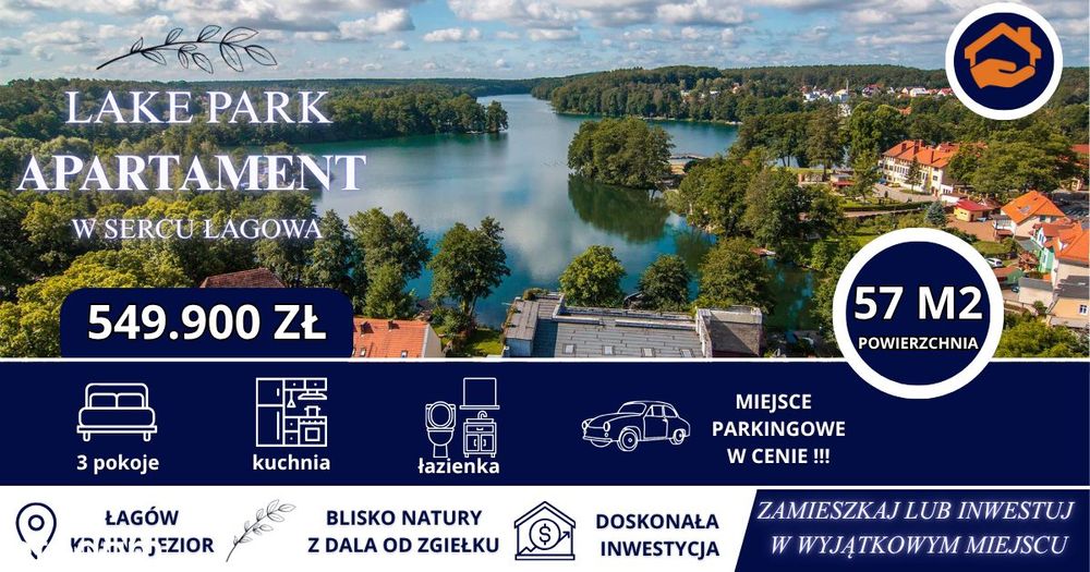 3 pokojowy apartament - ŁAGÓW - LAKE PARK