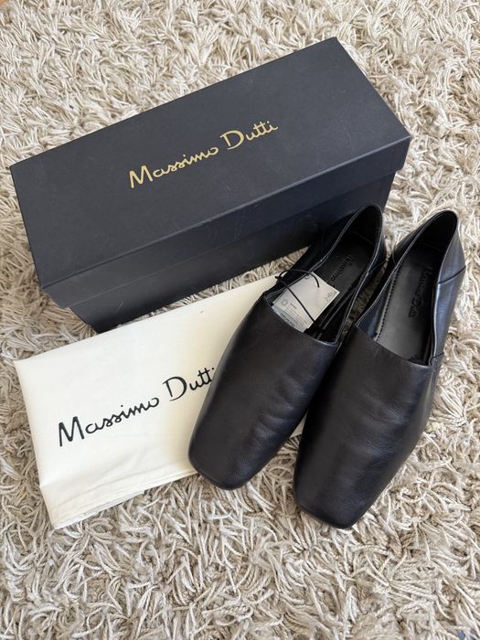 Кожаные лоферы Massimo Dutti