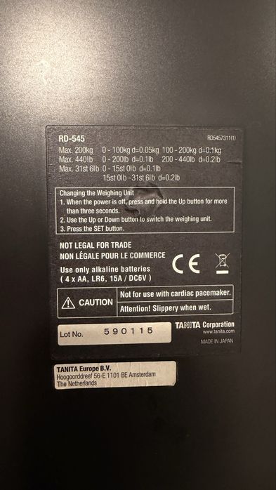 Waga Pro Tanita RD-545