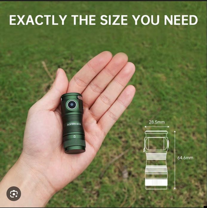 Sofirn SC13 Green. Mocna mini latarka 1300lm 6000K