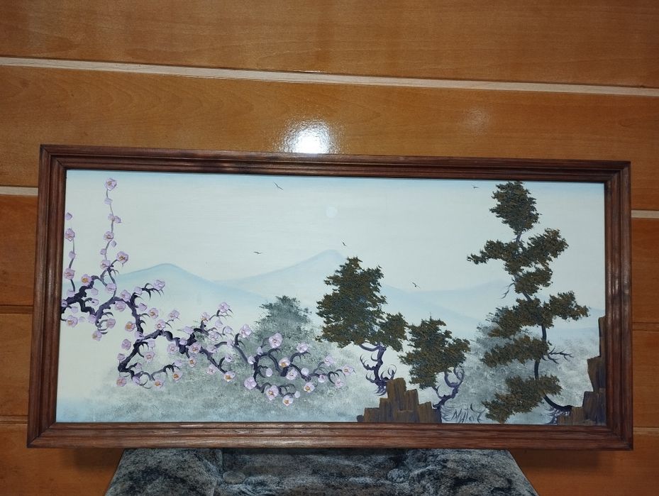 Картина маслом в рамке