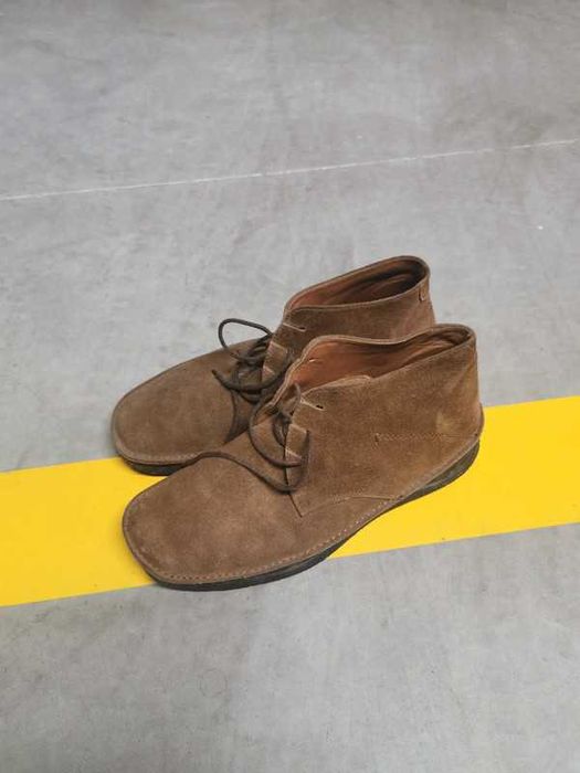 Botas camel em camurça, para homem