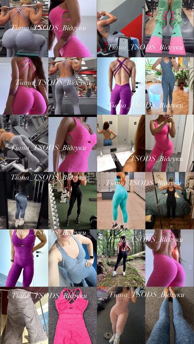 Розпродаж Жіночій комбінезон спорт лосинами пушап бразил на молнії С-Л