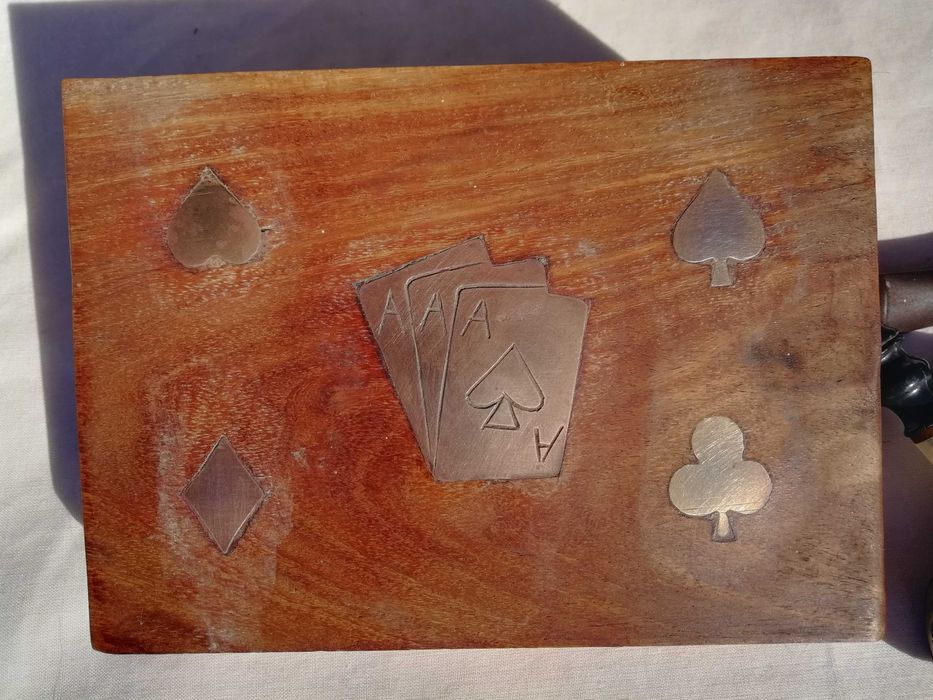 Conjunto Antigo  Caixa Cartas 3 Cachimbos Colecção