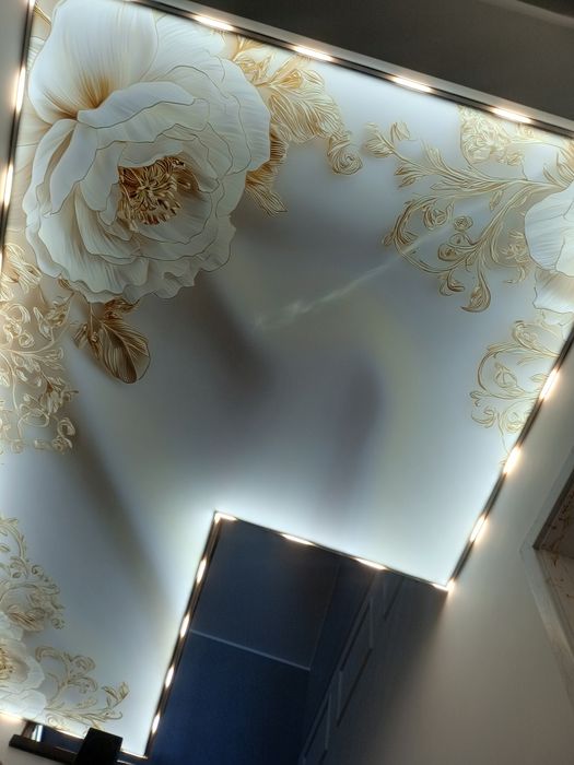 Wykończenie wnętrz sufit napinany oświetlenie LED