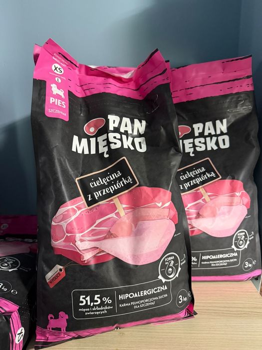 Karma Dla Szczeniąt 5x3kg Pan Mięsko