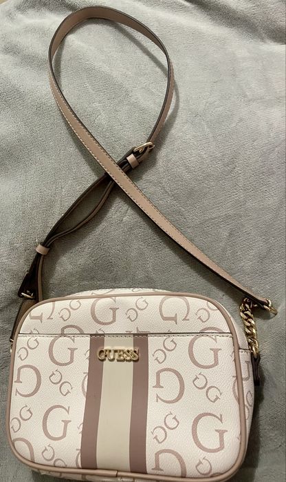 Mala Guess nova , branco com creme