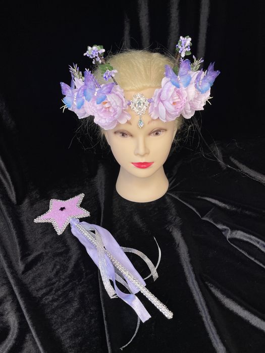 Корона обруч вінок віночок мавки лісової фея ельф эльф весняний метели