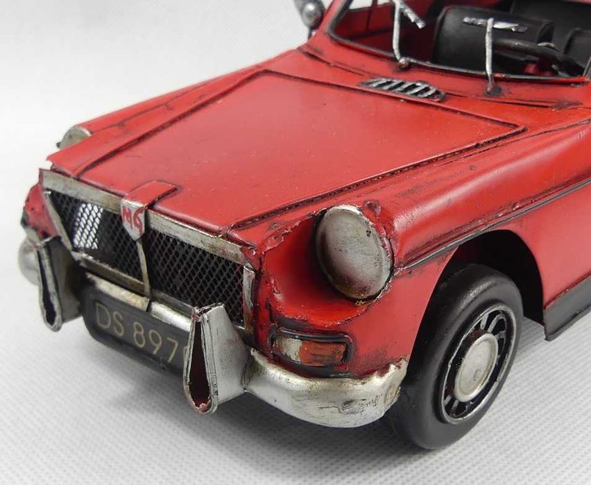 Metalowy model pojazd AUTO MG retro 31 cm