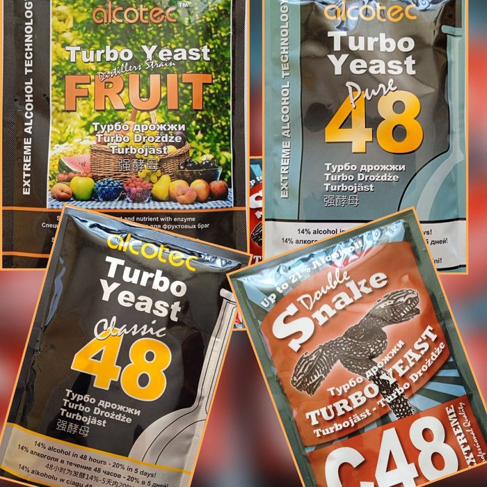 Дріжджі спиртові AlCOTEC CLASSIC 48, PURE 48 TURBO (135г).