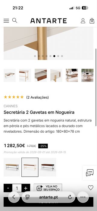 Vendo secretaria antarte cannes nogueira