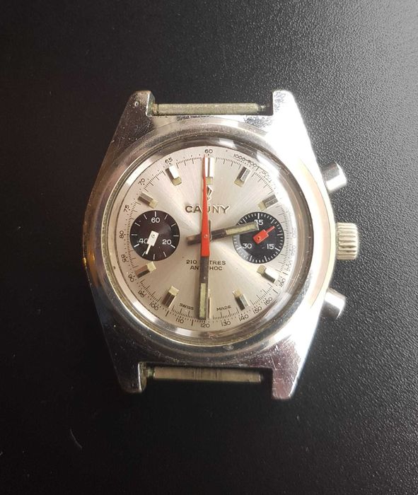 Cauny cronografo anos 70. Valjoux 7733