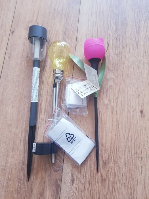 Nowe lampy lampki solarne marki Dealz 3 sztuk