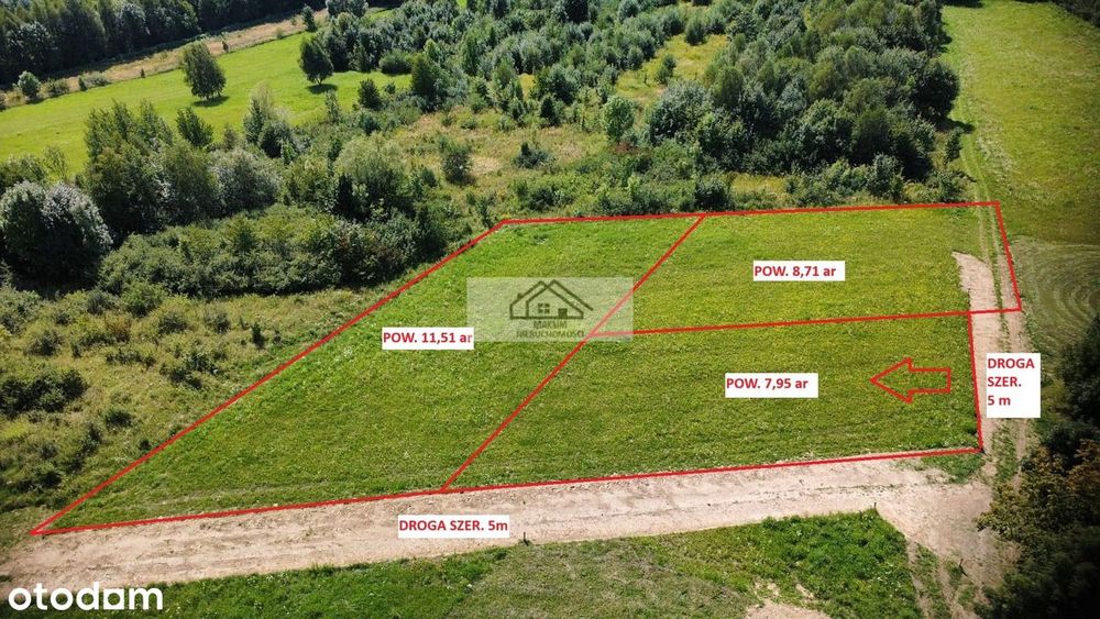 Działka widokowa budowlana 7,95 ar z WZ - Dylągówka - Podkarpackie -