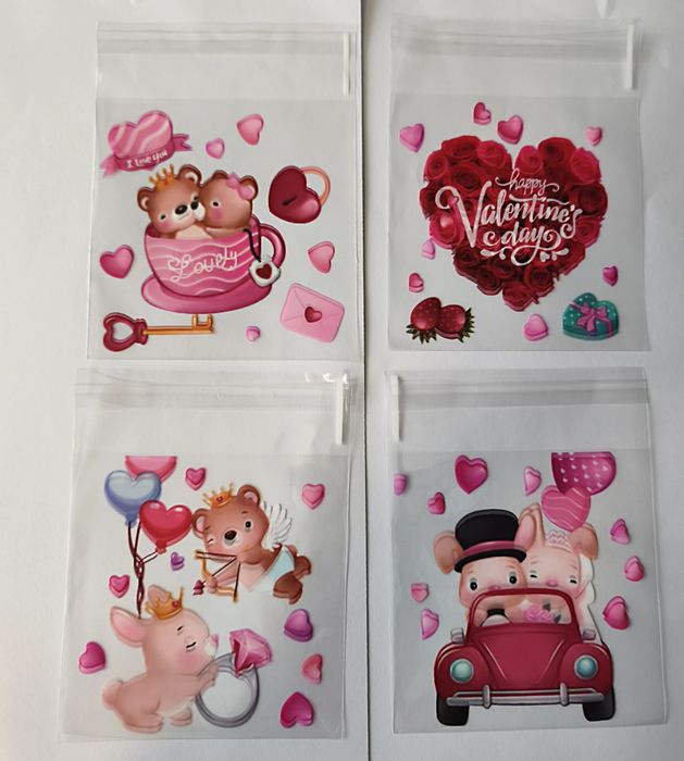 Torebki prezentowe walentynkowe 25 sztuk