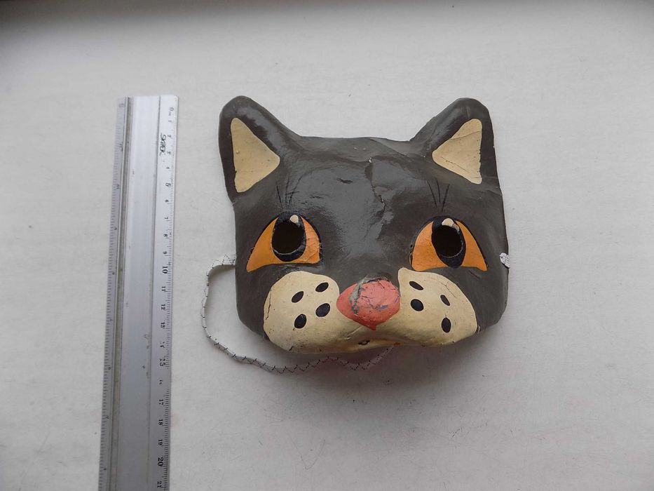 Маска карнавальная детская Кот СССР папье-маше