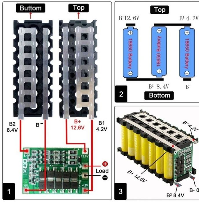 Корпус для аккумуляторов 12v Li-ion 18650-21 bms для акумуляторов 12v