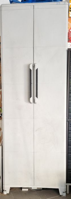 Armário em PVC jumbo exterior cinza 226x78x44 cm Transforming