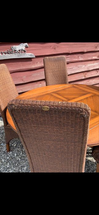 Krzesła rattanowe kolonialne Loom brązowe