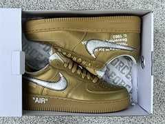OFF-WHITE x Nike Air Force 1   gold Co branded 36——46
