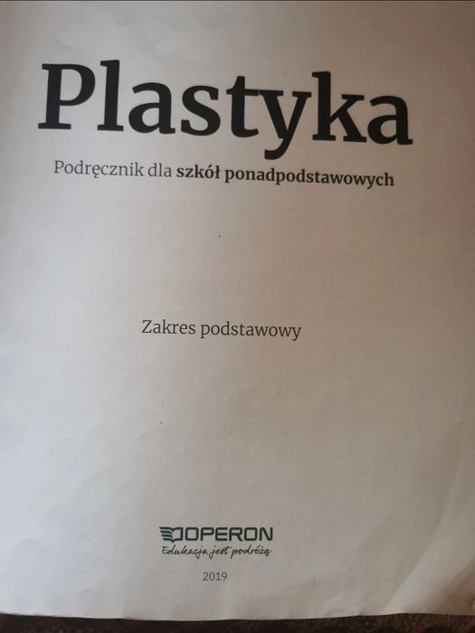 Podręcznik Plastyka Operon szkoły ponadpodstawowe, zakres podstawowy