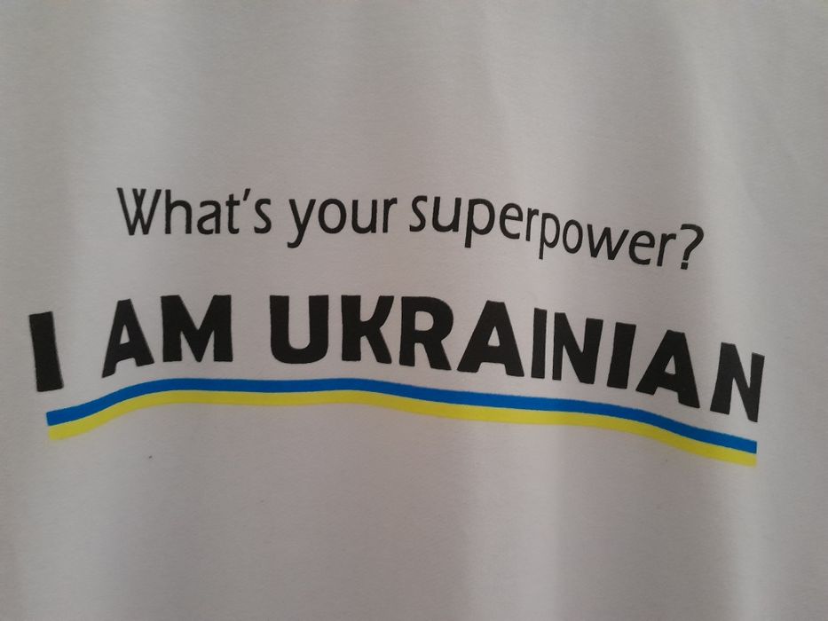 Худі чоловіче біле L XL i am ukrainian