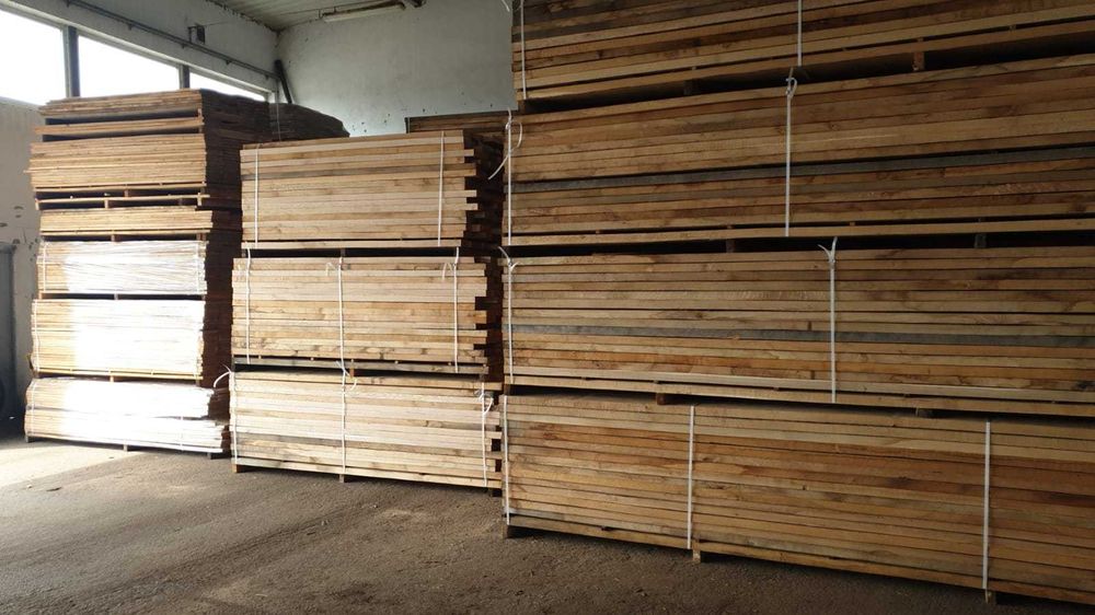 Deska dąb obrzynana 40/52 mm  KD +-10%