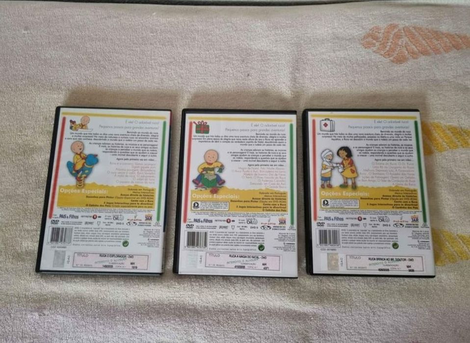 3 DVDS Infantis do Ruca