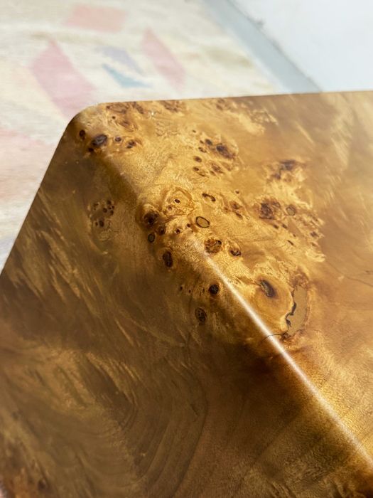 Stolik kawowy ze stali, topola, Polska '25, bauhaus, mid-c