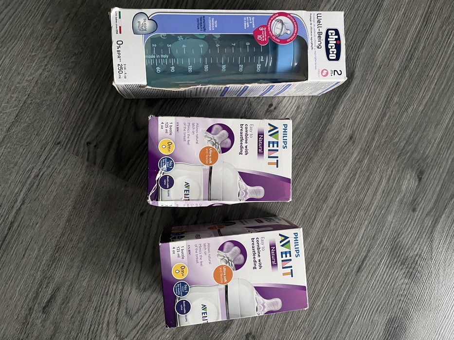 Дитячі бутилочки philips avent chicco