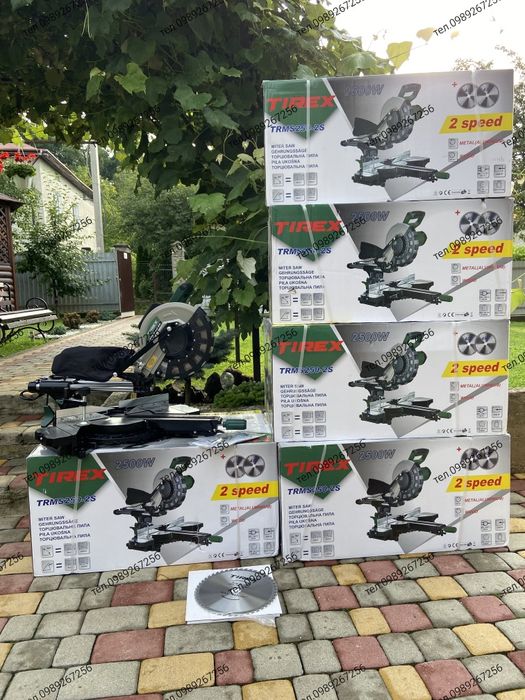 Торцювальна  пила, торцовка, TIREX, дві швидкості, 2500 Вт, Німеччина